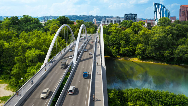 Rendering of the 4th Street Bridge